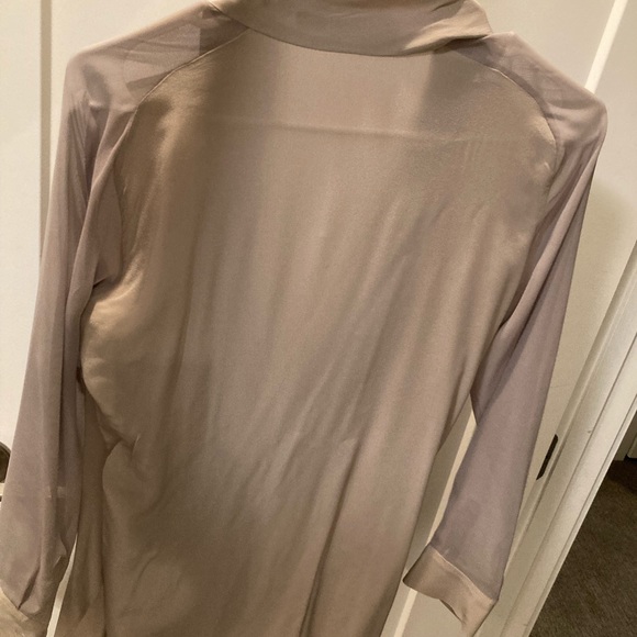 Sheer metallic silk drape dress - Picture 1 of 2